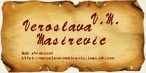 Veroslava Maširević vizit kartica